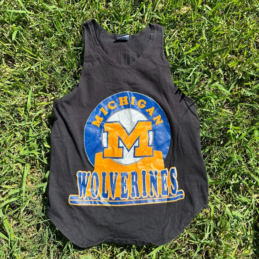 Vintage University of Michigan Sleeveless T-Shirt size Medium Made in USA